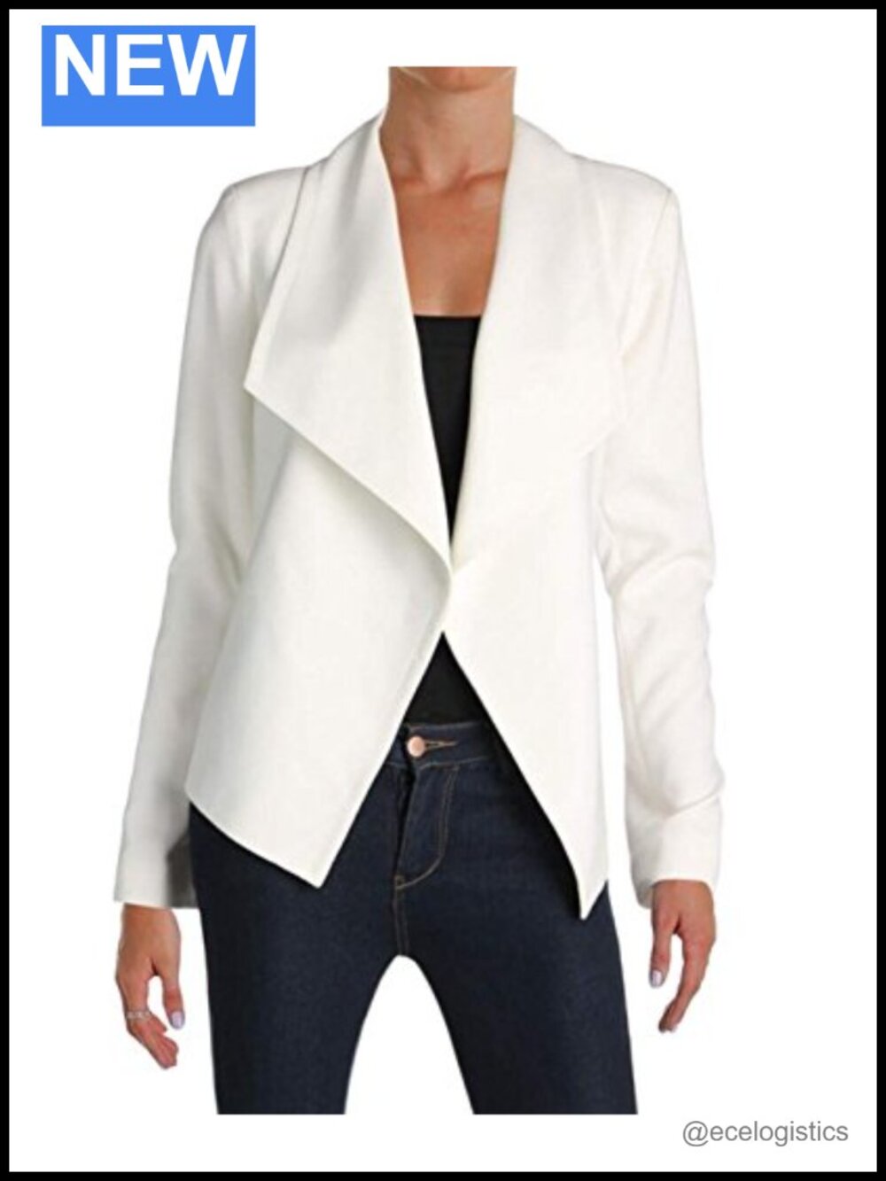 Open Front Solid Sportswear Blazer Notch Collar Business Casual